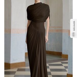 Sophisticated Dark Brown Maxi Dress